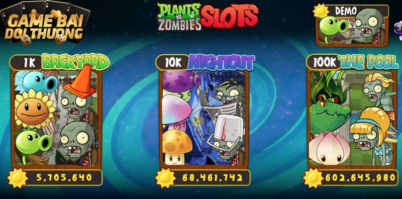 Giao diện tựa game Plants Vs zombies Slots 789 Club được thiết kế riêng biệt