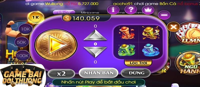 Quy luật chơi minigame Ngũ Hành Sam86